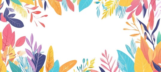 Fototapeta premium Colorful Floral Frame