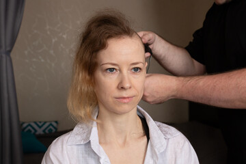 Haircut During Cancer Treatment, Woman Shaves Head Before Chemotherapy Begins