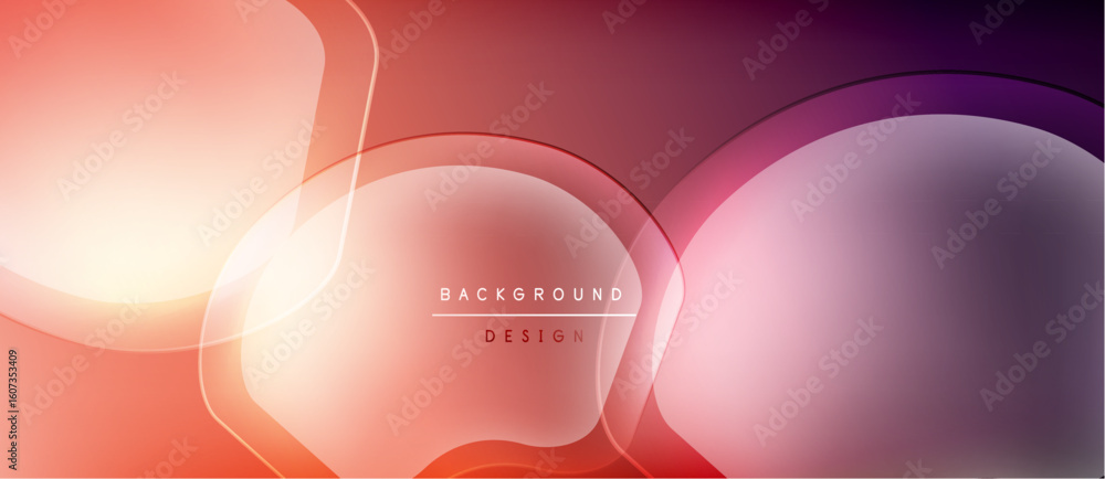 Aufkleber abstract fluid shapes blend, creating warm gradient. soft colors suggest modern design, perfect back