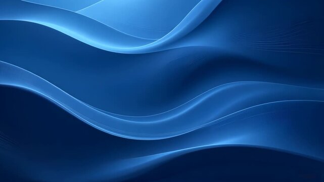 Dynamic blue abstract wave patterns with flowing lines and smooth textures