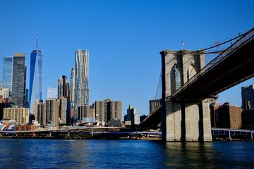 Brooklyn Bridge With Iconic Skyline (New York, New York, USA)