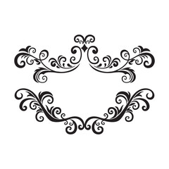 Vintage floral ornamental frame decoration.