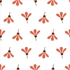 Seamless floral pattern with simple flowers.