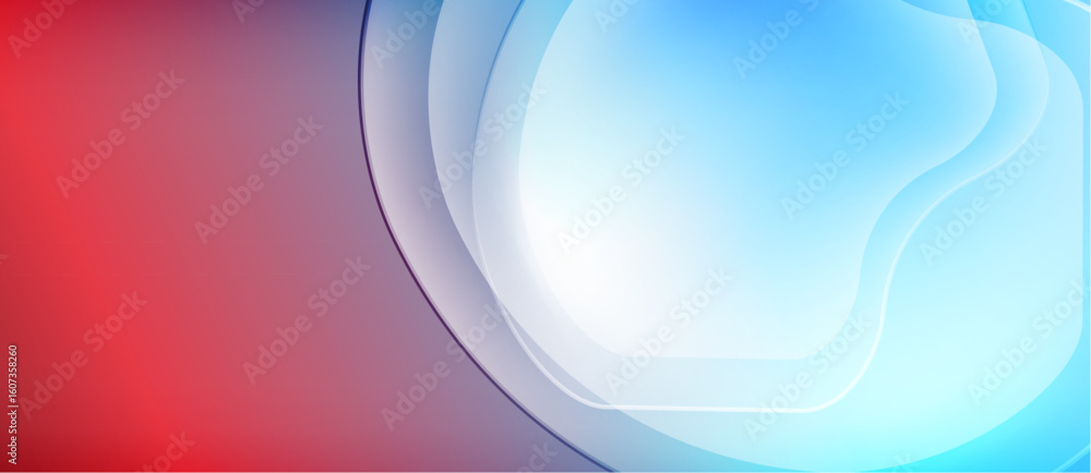 Aufkleber abstract background features flowing shapes, gradient colors. red transitions to blue, creating smoo