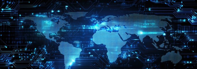 Global digital network map (3)