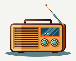 retro radio vector illustration