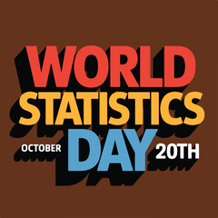 Obraz premium World Statistics Day • Data Trust • United Nations • 20 October.