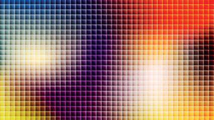 Pixel fractal glass gradient background with purple, pink and yellow blur colors and rippled chrome design. Ribbed lines wallpaper with fluorescent motion and iridescent flow. Vector illustration.
