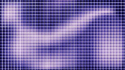 Pixel fractal glass gradient background with purple, pink and yellow blur colors and rippled chrome design. Ribbed lines wallpaper with fluorescent motion and iridescent flow. Vector illustration.