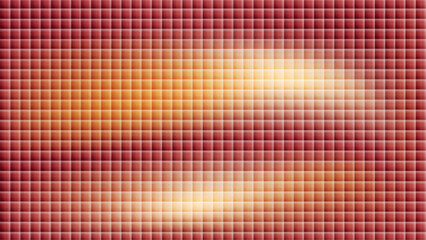Pixel fractal glass gradient background with purple, pink and yellow blur colors and rippled chrome design. Ribbed lines wallpaper with fluorescent motion and iridescent flow. Vector illustration.