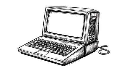 Vintage computer drawing