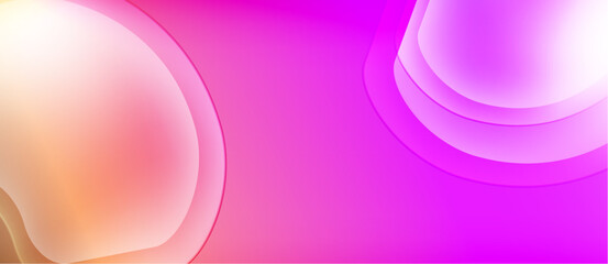 Obraz premium Abstract background features soft pink, purple hues. Overlapping circles create dynamic visual effect. Smooth gradients provide modern aesthetic.
