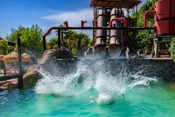 Water Splash at Caneva Aquapark in Italy