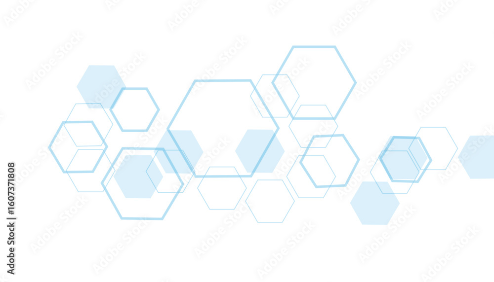 Poster vector hexagons pattern. geometric abstract background with simple hexagonal elements. medical, tech