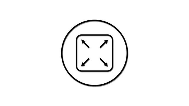 Expand Icon Animation Graphic Design Element Zoom In Out Symbol Interface Design Concept U I U X