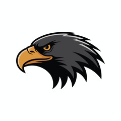 Eagle Head Mascot Illustration, Fierce Bird of Prey Logo, Powerful Animal Symbol, Vector Art for Sports Team, Branding, and Micro Stock Market.
