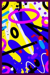 pop art background with unique and colorful abstract pattern looks fresh not ai generate