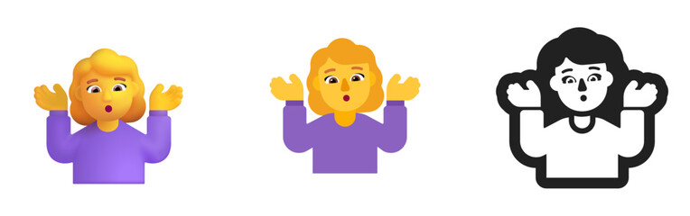 Woman Shrugging

