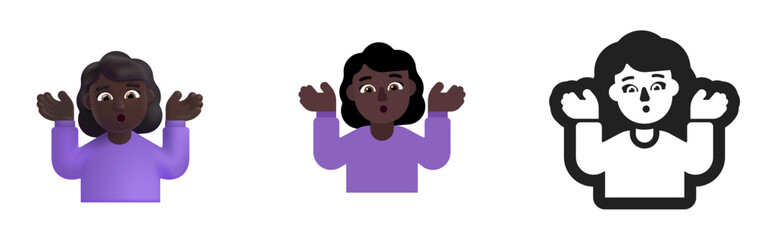 Woman Shrugging
