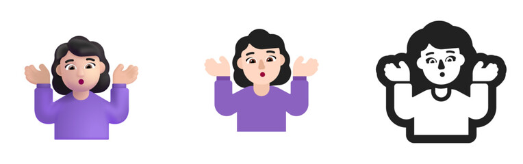 Woman Shrugging
