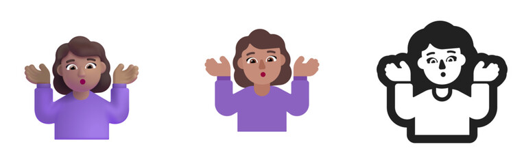 Woman Shrugging
