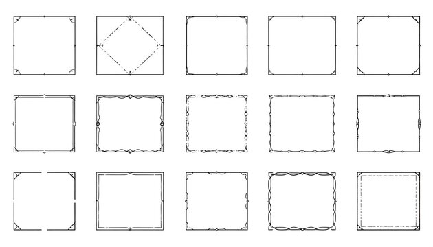 Collection of decorative rectangular frames (2)
