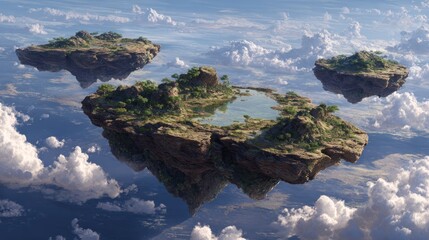 Floating islands in a cloudy sky (2)