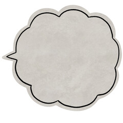 Outline of a speech bubble graphic.
