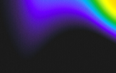 Grainy gradient fades from violet to dark charcoal