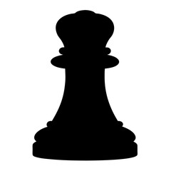 Silhouette of a chess queen, a powerful symbol in the game of chess