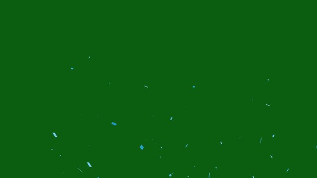 Confetti.Colourful festive animation of confettis shooting out from bottom of screen. Render animation. Confetti party explosion effect- Double burst of festive colourful particles. firecracker effet