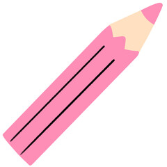 Illustration of a Pink Pencil.