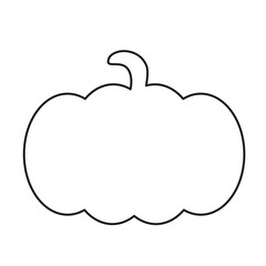 Outlined pumpkin shape – clean and simple line drawing perfect for fall crafts, Halloween-themed coloring pages, or seasonal graphic design.