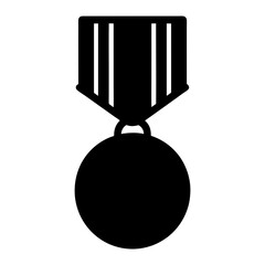 Silhouette of an Honor Medal Symbolizing Bravery and Sacrifice in Service