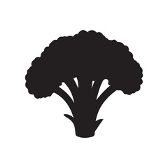 broccoli and cauliflower vector icon silhouette vegetable illustration