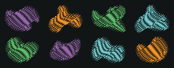 Unique Line Art Zigzag Frame Bundle – Geometric Vector Illustrations for Digital Collage, Signage, and Surface Design