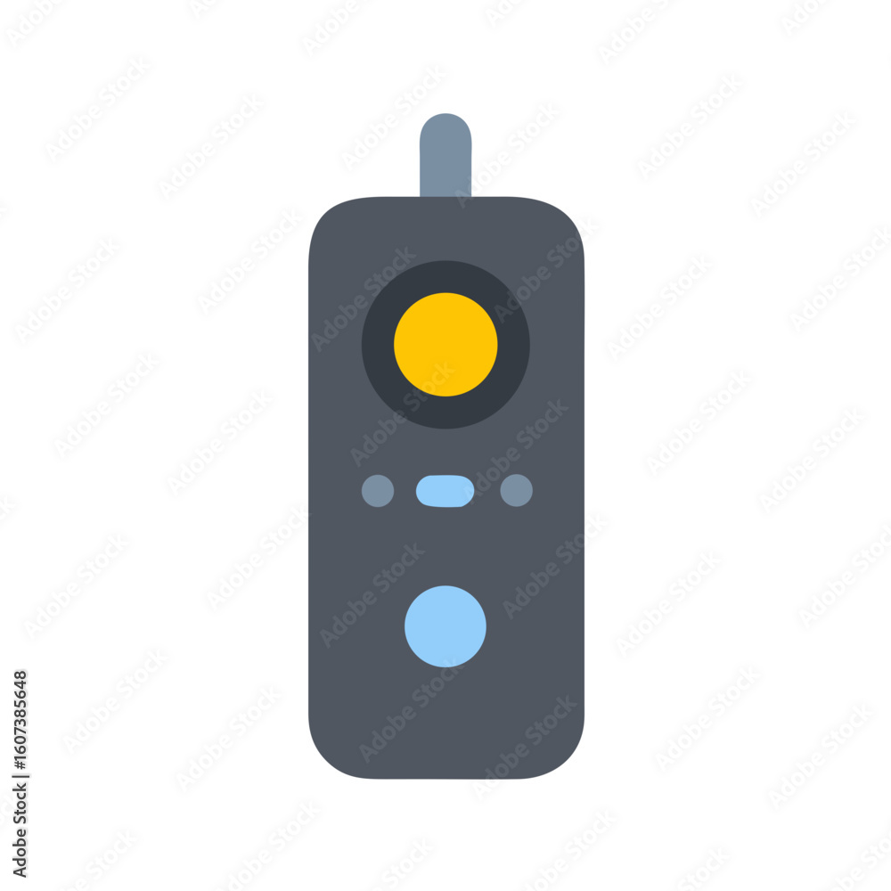 Poster flat design vector illustration of simple remote control device