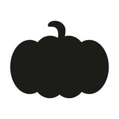 Black pumpkin silhouette vector – classic fall and Halloween design element for seasonal branding, posters, or creative projects.