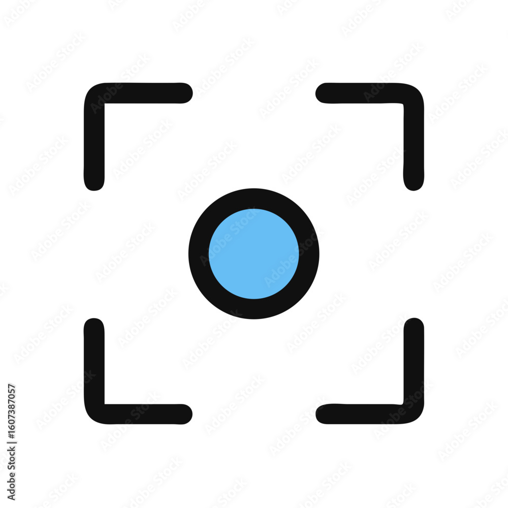 Poster focus target aim point centered graphic design element