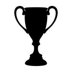 Silhouette of a Classic Trophy Cup Symbolizing Victory and Achievement
