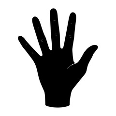 Fototapeta premium hand silhouette vector