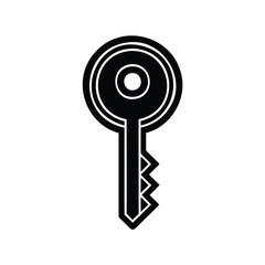 A simple yet classic black and white key design for access