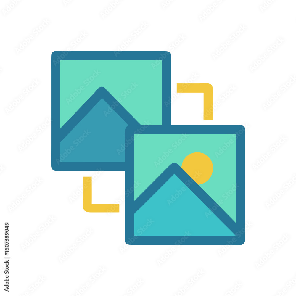 Poster two images overlapping each other to show composition options