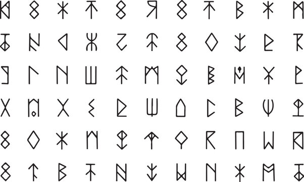 Ancient Symbols Alphabet Collection runes characters