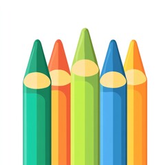 Colorful crayons in a row (1)