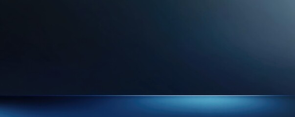 Dark navy blue background with a light blue horizontal plane