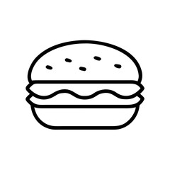 A tasty cartoon cheeseburger vector illustration, perfect for fast food icons