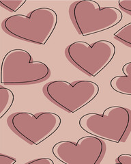 seamless pattern with hearts