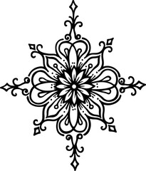 Elegant Sunflower Vine Tattoo ornament Frame