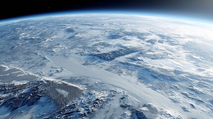 Fototapeta premium Icy Earth from Space